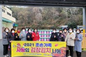 순천시여성단체협의회, 조손가정에 김장김치 나눔 펼쳐